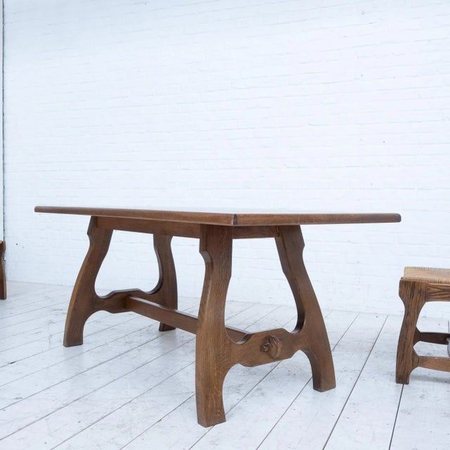 1950s Vintage Table in Oak, 1950 For Sale - Image 5 of 8