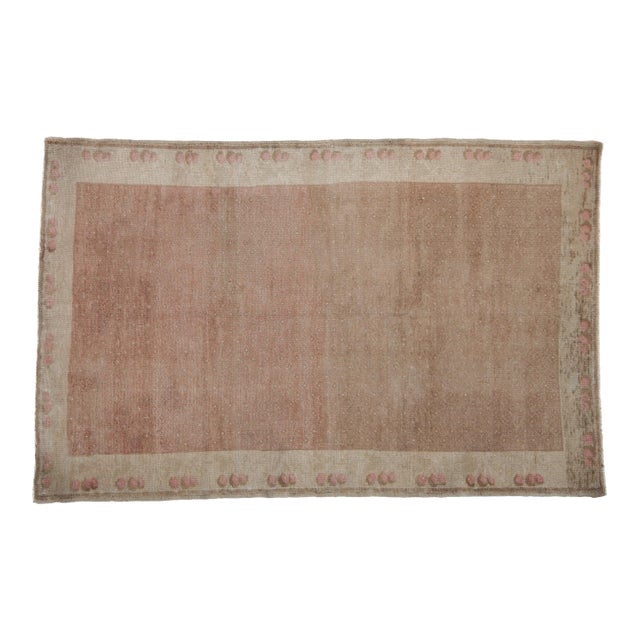 Vintage Distressed Oushak Rug - 3'10" x 5'11" For Sale
