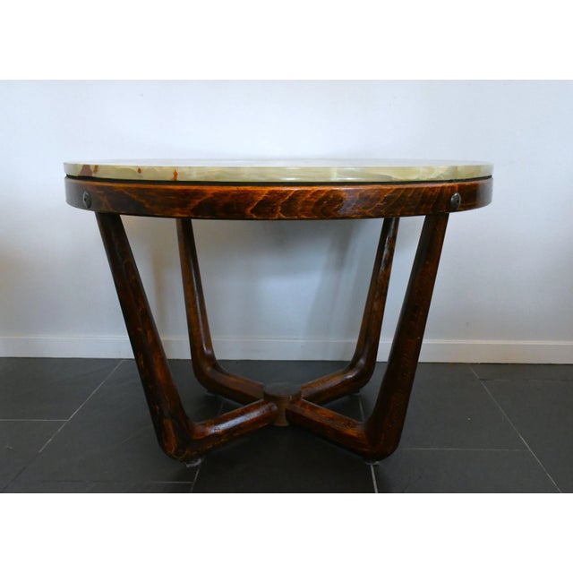 Rare Norwegian Onyx Coffeetable by Vad Trevare Fabrikk, 1970´s This coffeetable is in nice vintage condition, there is a...