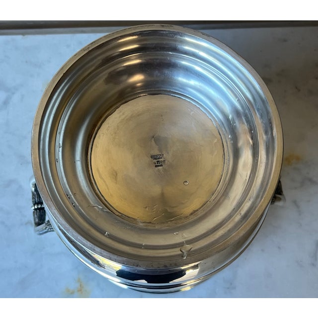 Christofle French "Sully" Silver Plated Champagne Bucket, C. 1970's For Sale - Image 9 of 9