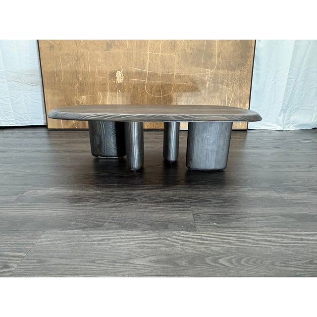 Rh Leon Rectangular Coffee Table 48" | Black Douglas Fir | Designed by Harrison & Nicholas Condos For Sale - Image 16 of 18