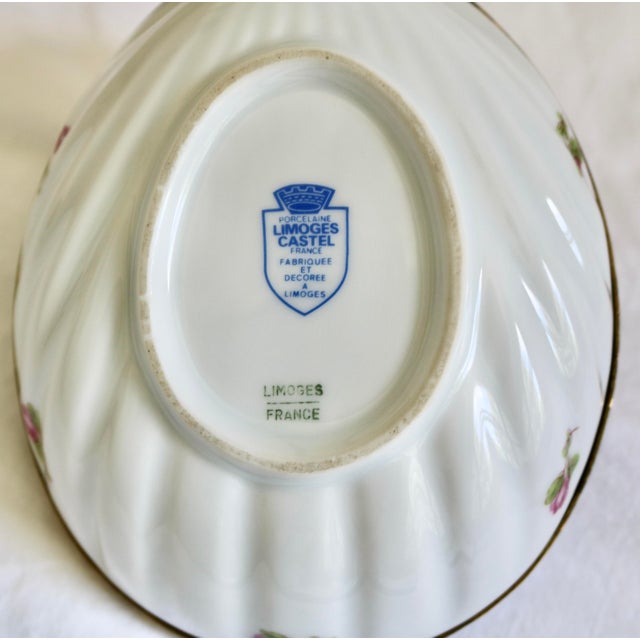 White Vintage Limoges Castel Porcelain Hand Painted Box Made in France For Sale - Image 8 of 8