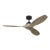 Visual Comfort Fan Collins 52" Ceiling Fan in Aged Pewter and Light Grey Weathered Oak For Sale