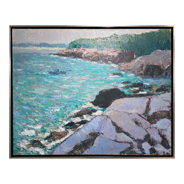 1990s Pascucci Landscape Oil Painting, Framed For Sale