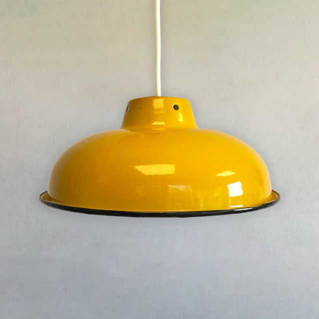 1980s Mustard Yellow Pendant Light, 1980s For Sale - Image 5 of 5
