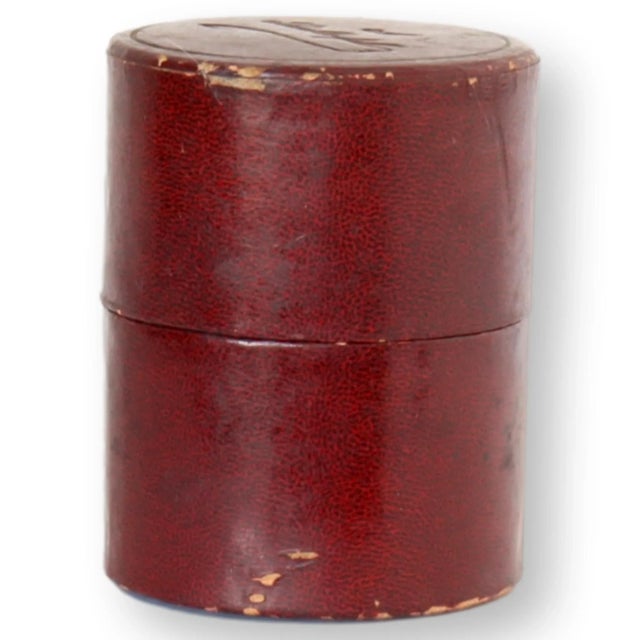 English 1920s Traveling "Thimble Full" Shot Glass W/ Case For Sale - Image 3 of 4