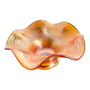 Fenton Marigold Carnival Glass Bowl in the "Blackberry Spray" Pattern