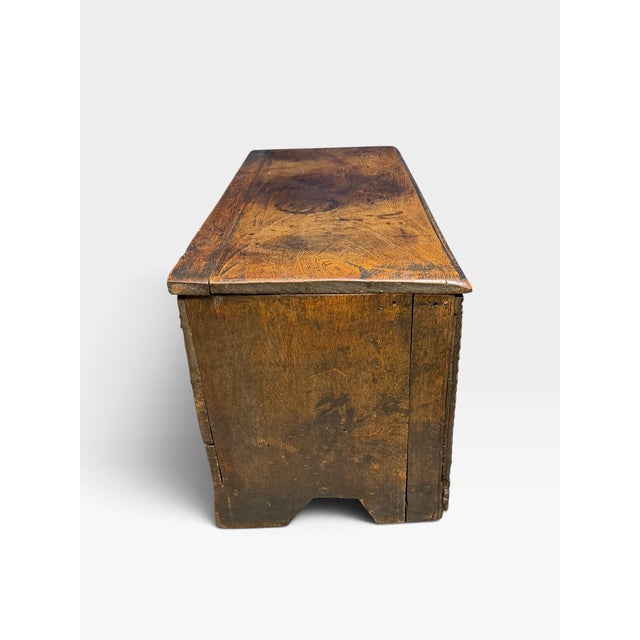 Antique English Carved Oak Trunk, 1650 For Sale - Image 18 of 18