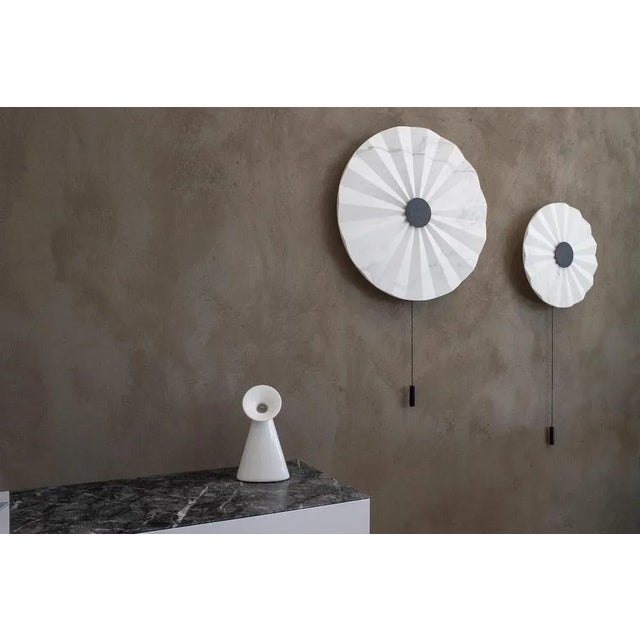 Metal Oru 45 Marble Wall Lamp in Powder-Coated Steel and Marble by Stella Orlandino For Sale - Image 7 of 9