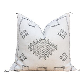 24" Nomad Diamond Moroccan Silk Pillow For Sale