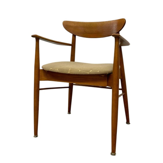Vintage Mid-Century Modern Sculptural Armchair With Upholstered Seat For Sale - Image 4 of 9