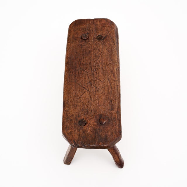 Italian Arte Povera Antique Stool For Sale - Image 9 of 10
