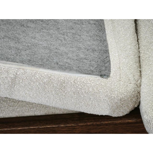 Wood Brutalist Oak and Bouclé 3-Seater Sofa, Former Czechoslovakia, 1970s For Sale - Image 7 of 17