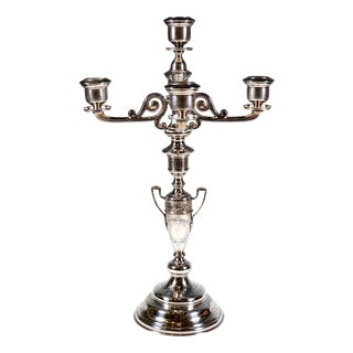 Large Historicism Five-Flame Silver Candleholder by Hermann Südfeld, Vienna, 1890 For Sale
