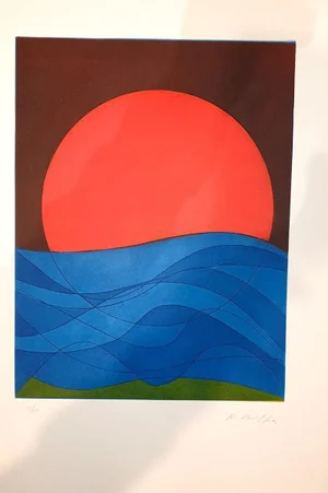 Plate I from Suns/Landscapes - Original Etching by R. Crippa - 1971/72 1971/72