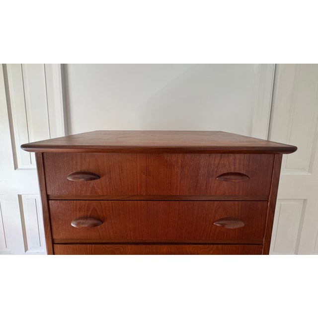 1960s Danish Modern Teak & Pine Chest of Drawers, Seven-Drawer For Sale - Image 10 of 10