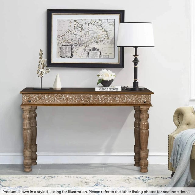 Dimensions: 47″wide X 16″deep X 31″high The listed dimensions are measured from one extremity to the other, height wise...