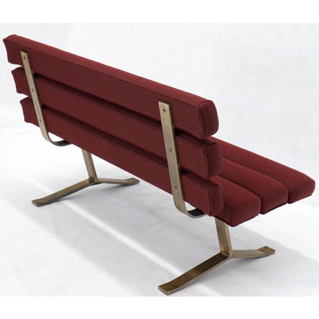 Mid-Century Modern park bench style settee love seat by Gerald McCabe.