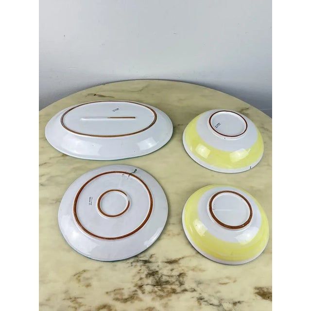 La musa ceramic 4-piece set, Produced in Palermo ( Italy ) in the 1980s, they are glazed and decorated by hand. The set...
