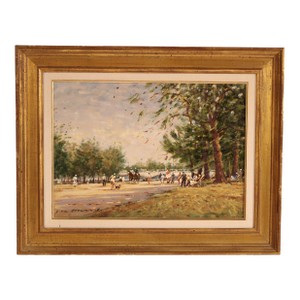 Impressionist Park Scene Painting by John Hammond Harwood (1904-1980)