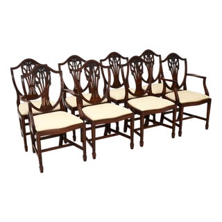 Shield Back Dining Chairs, 1930s, Set of 8 For Sale