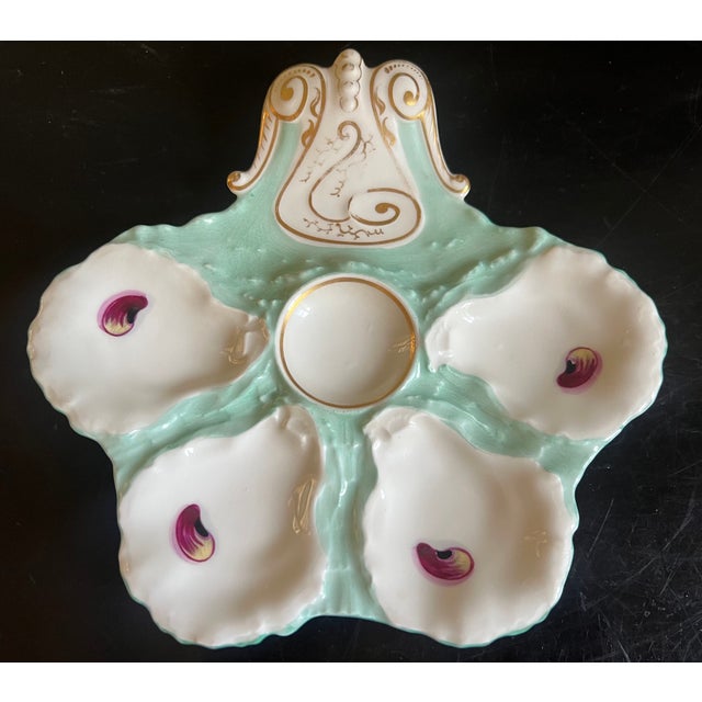 Tiffany Blue Limoge Oyster Plate for Haviland Co. For Sale - Image 8 of 12