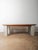 Mid 20th Century Rustic Farmhouse Dining Table With Natural Wood Slice Inlays and Painted Base For Sale - Image 11 of 11