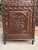 Wood Antique French Carved Chestnut Cabinet Bonnetiere Armoire Breton Brittany Bookcase For Sale - Image 7 of 12