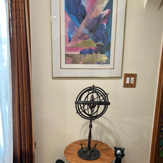Mid Century Wrought Iron Armillary Globe For Sale - Image 10 of 12