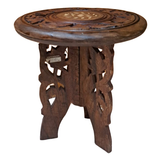 Vintage Hindu Side Table, 1980 For Sale