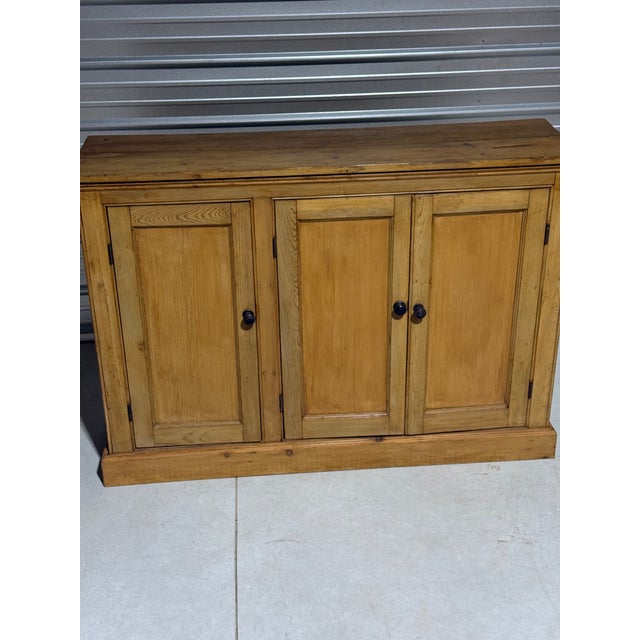 Late 19th Century Antique Pine Three Door Cupboard / Cabinet From England For Sale - Image 5 of 18