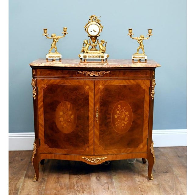 1920s Vintage Buffet in Walnut and Marble, 1920 For Sale - Image 5 of 11