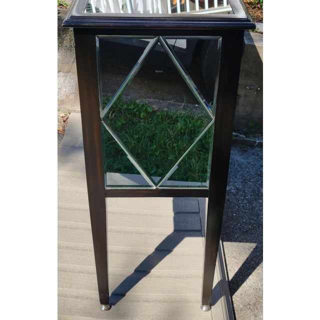 Wood 1990s Maitland-Smith Hollywood Regency Mirrored 4-Drawer Console Table For Sale - Image 7 of 10