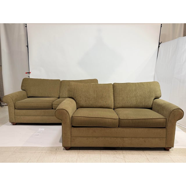 Ethan Allen Two-Seat Upholstered Fabric Sofa For Sale - Image 10 of 11