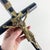 Vintage Brass Black Wood Crucifix French Cross Jesus Christ Gothic Wall Hanging For Sale - Image 9 of 10