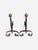 Late 19th Century Antique Wrought Iron and Brass Andirons-a Pair For Sale - Image 5 of 5
