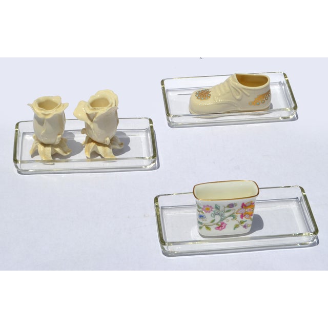Transparent 1970s Gucci Style Rectangular Murano Art Glass Serving Dish - Set of 3 For Sale - Image 8 of 12