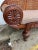Art Deco Antique British Anglo Indian Carved Mahogany Cane Seat and Back Settee For Sale - Image 3 of 18