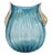 Large size vintage Italian handmade vase created in aquamarin blue color Murano glass with gold dust inside. The glass is...