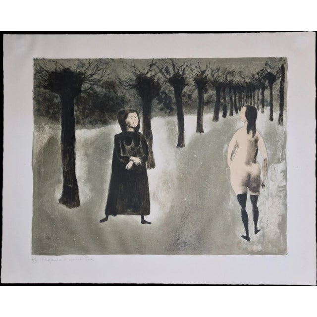 Limited Edition #13/25 Artist Signed Lithograph "Profane And Sacred Love" with a 1963 edition of the New York Times...