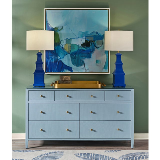 New special order item. Not vintage. Wrap your space in serene elegance with this seven-drawer chest, dressed in soft,...