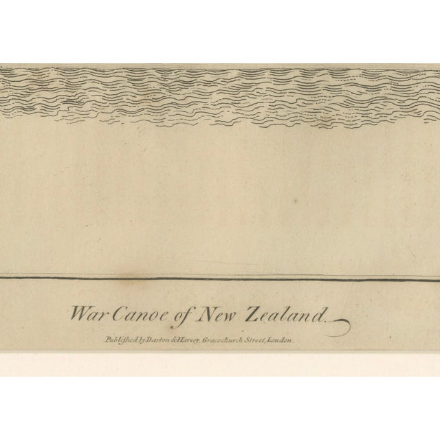 War Canoe of New Zealand – Antique Engraving of Māori Waka, circa 1802 : This antique engraving depicts a traditional...