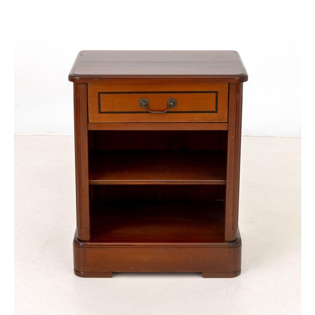 Art Deco Style Cherrywood Bedside Tables, Pair For Sale - Image 4 of 8