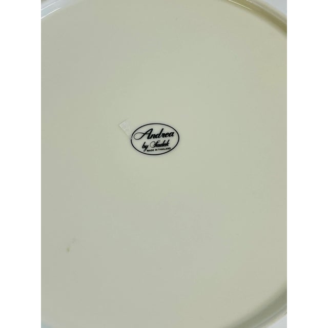 English Andrea by Sadek Violets Pattern Cake Platter and Server For Sale - Image 3 of 4