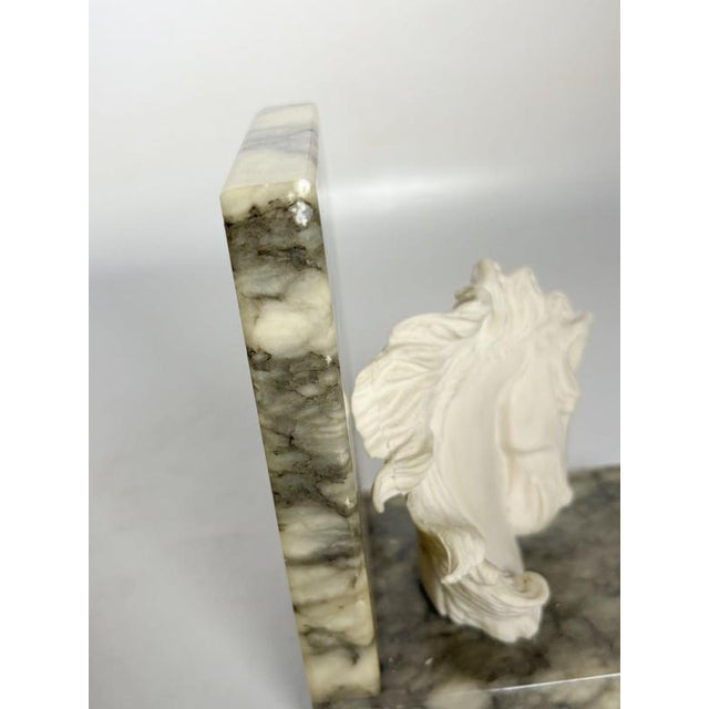 Marble Bookends with Stucco Fish Decoration, France, 1970s, Set of 2 For Sale - Image 14 of 15