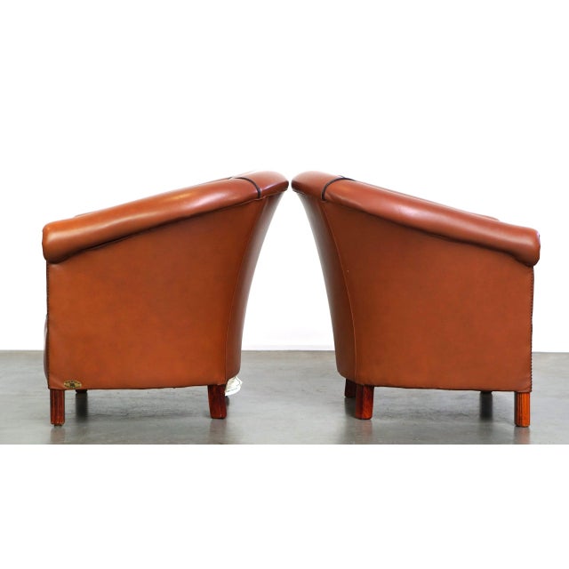 English Handmade Springvale Club Chairs, Set of 2 For Sale - Image 4 of 17