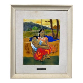 After Paul Gauguin "When Will You Marry Me?" 3d Enamel on Copper Plate For Sale