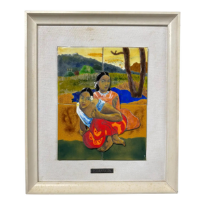 After Paul Gauguin "When Will You Marry Me?" 3d Enamel on Copper Plate