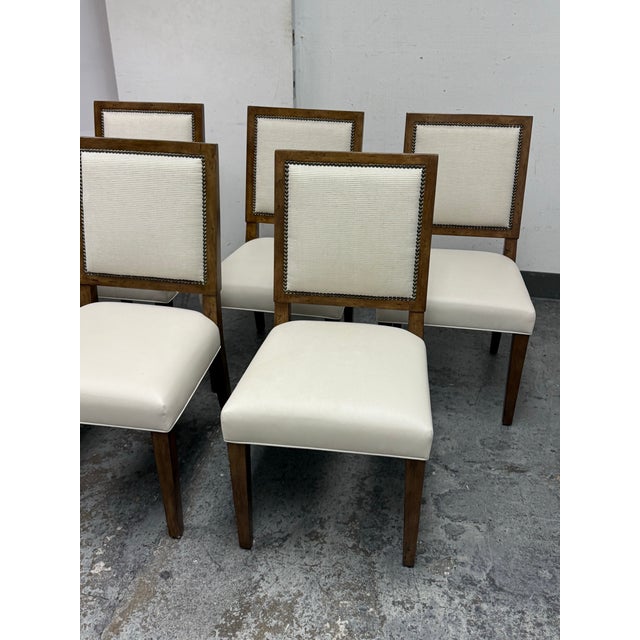 DC Custom by Jose Chavez Leather Dining Chairs, Set of Seven For Sale - Image 9 of 12