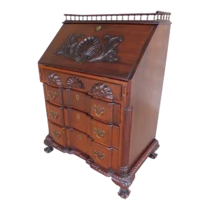 Sypher & Co. 19th Century Mahogany Block Front Chippendale Style Desk